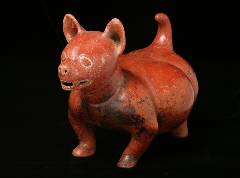 Red pottery dog
