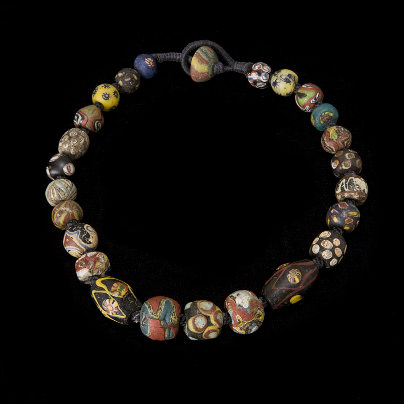 Excavated  River Valley civilization glass necklace