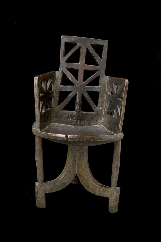 Ethiopian wood armchair