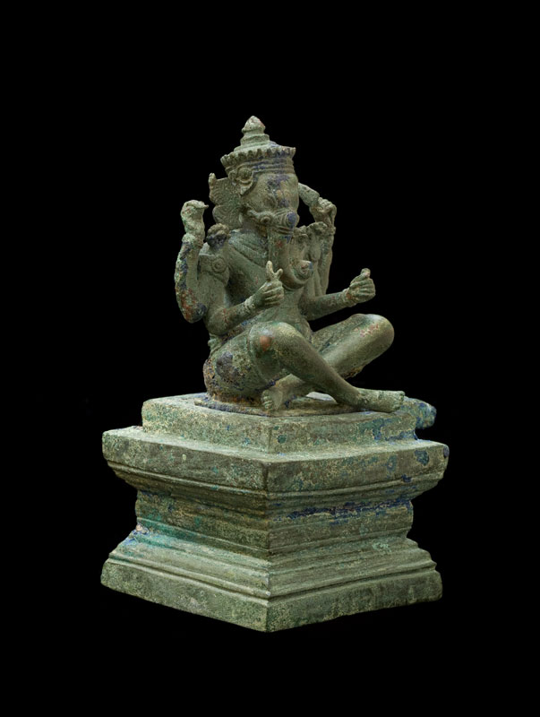 Ganesha seated on a yoni
