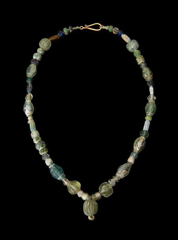 Roman glass necklace