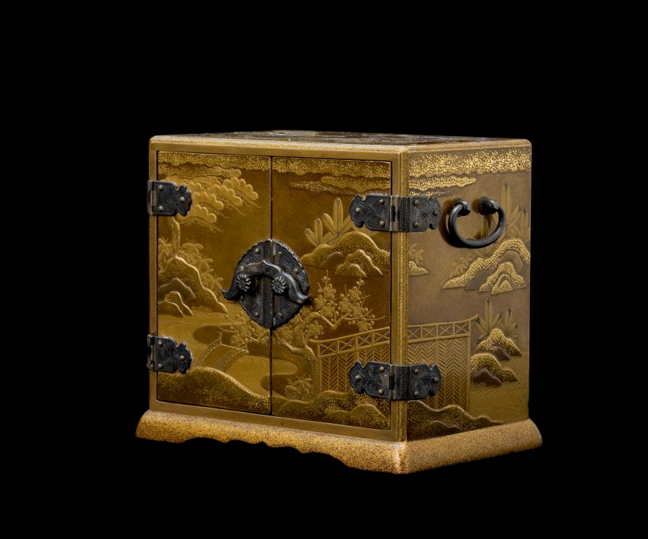 Gold Lacquer Miniature Cabinet