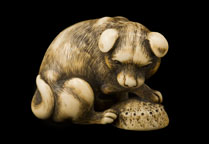 Netsuke of a dog