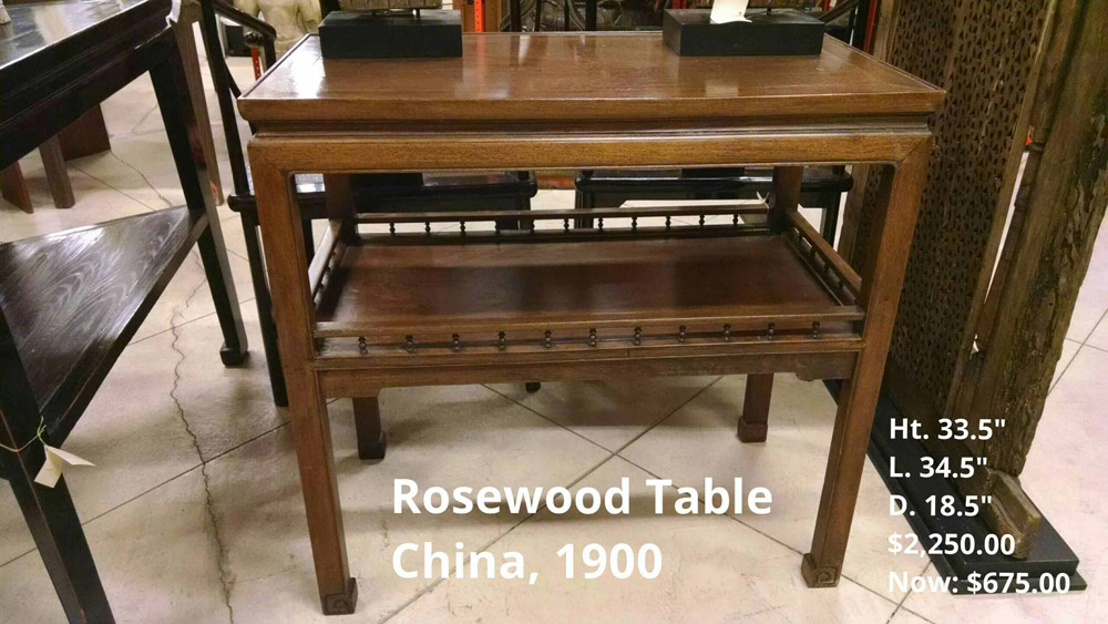 Rosewood table