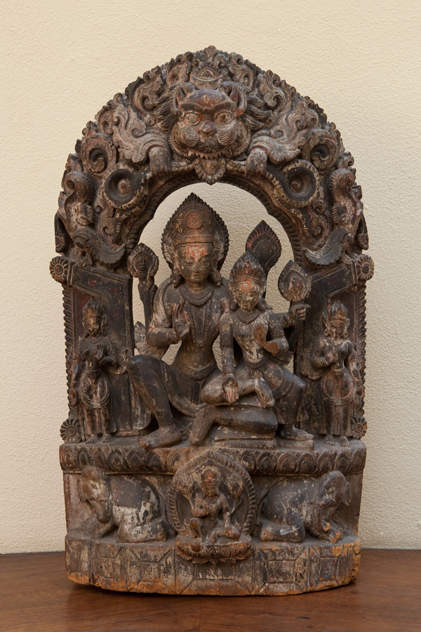 Wood Stele of Indra & his Consort