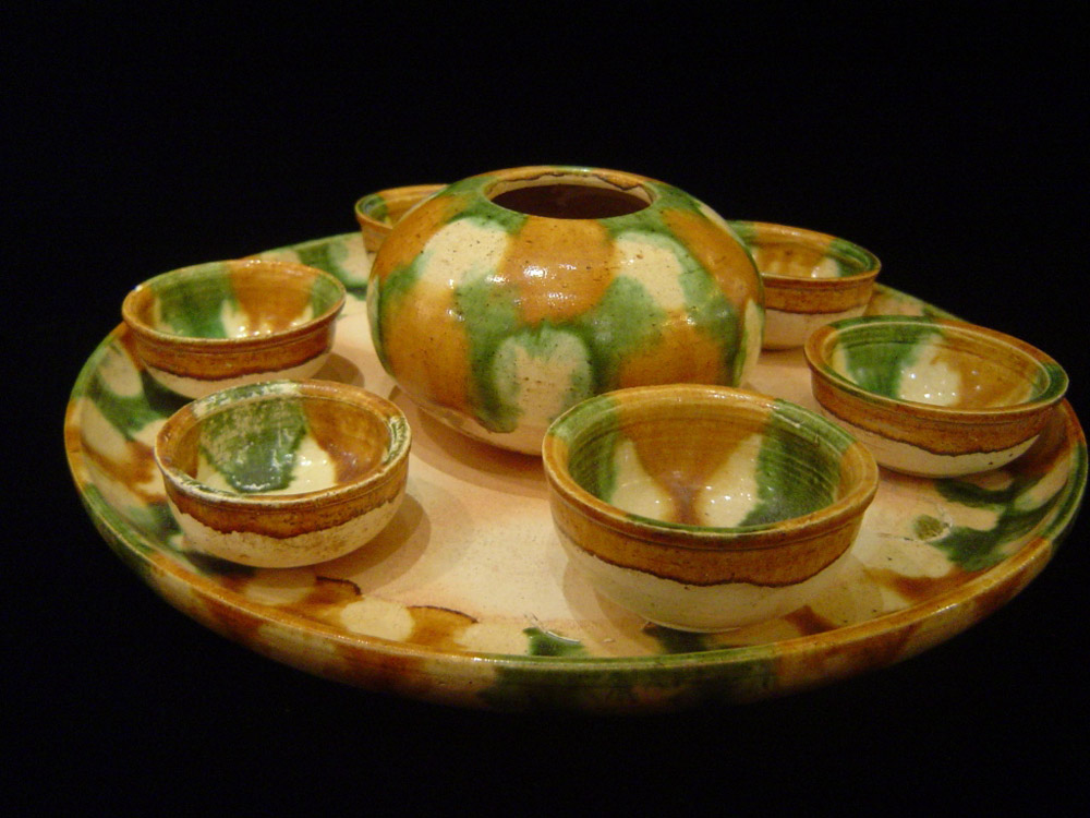 Sancai Glazed Wine Set