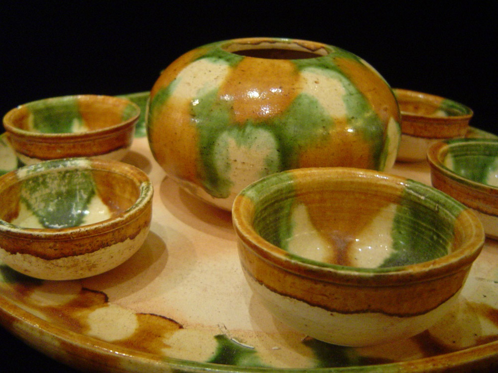 Sancai Glazed Wine Set